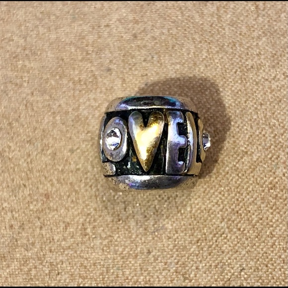 Brighton Jewelry - Brighton LOVE bead in silver, brass & black Retired